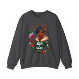🍷 SIP & SLAY Holiday Sweatshirt