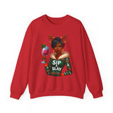 🍷 SIP & SLAY Holiday Sweatshirt
