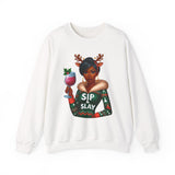 🍷 SIP & SLAY Holiday Sweatshirt